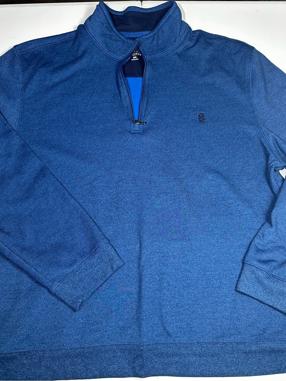 Izod Blue Quarter-Zip Pullover Sweater